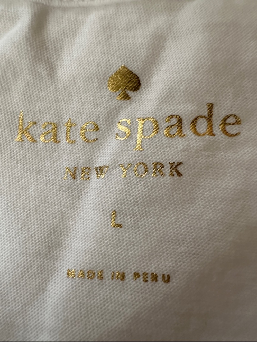 kate spade White Tee with Black Sequin Slogan - Picture 6 of 7